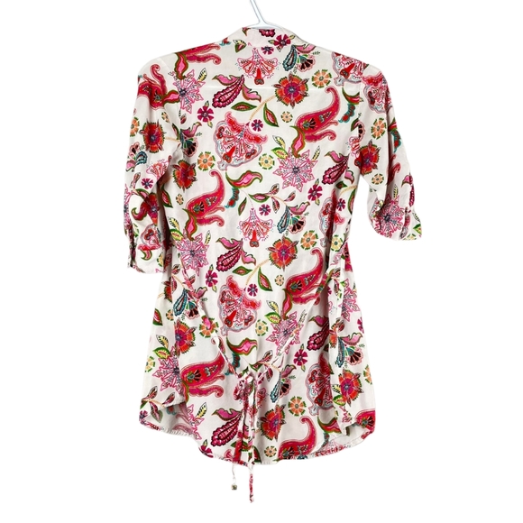 Paisley Printed Babydoll Blouse - Picture 2 of 13